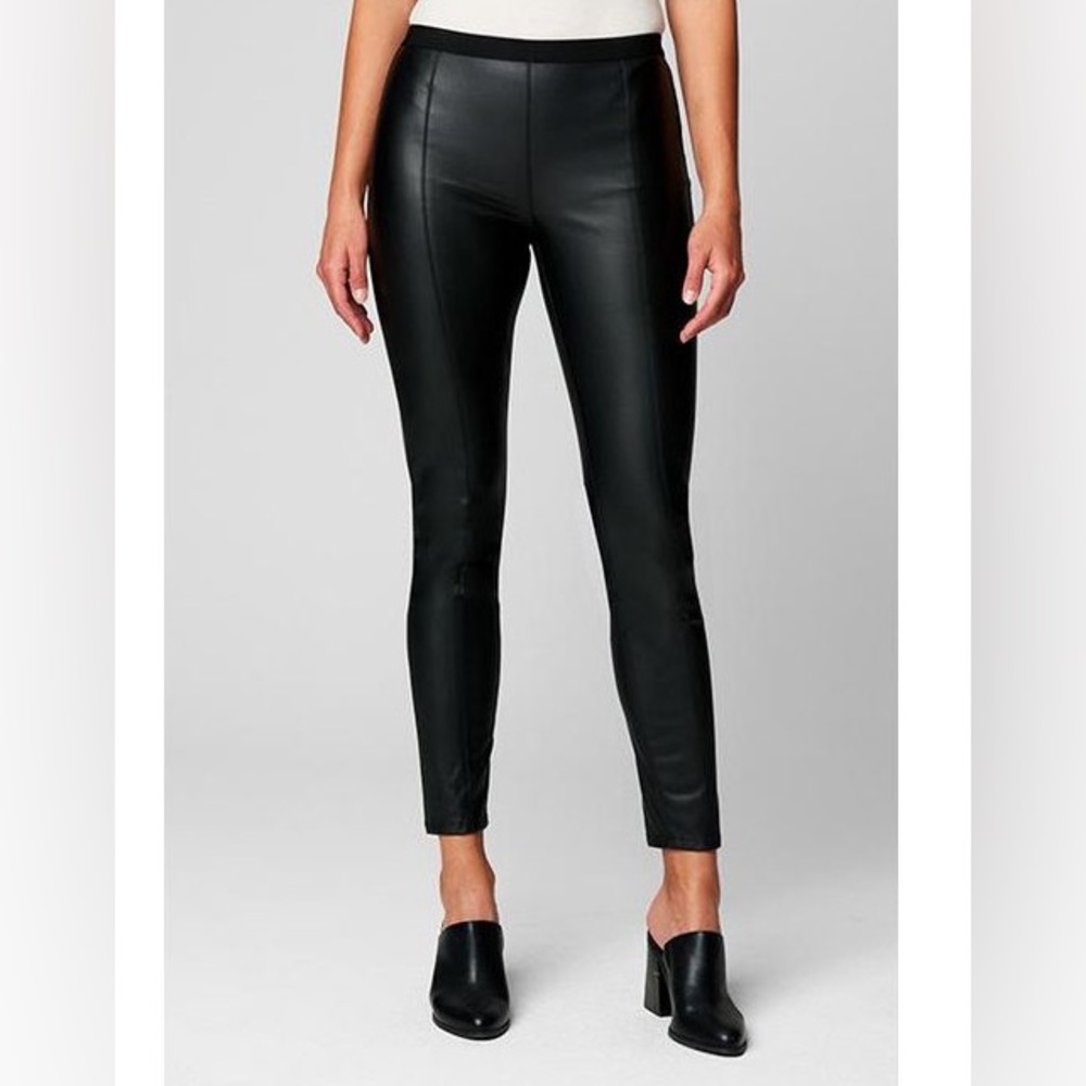 BLANK NYC Night Walks Black Vegan Leather Pull-On Leggings - Picture 1 of 10